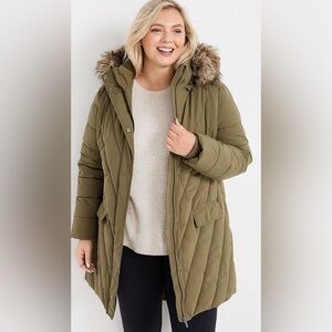 Maurices Faux Fur Hood Puffer Jacket 3X